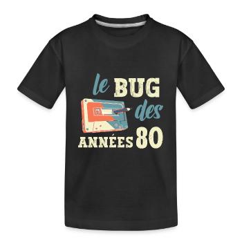 le bug des années 80 - T-shirt bio Premium Enfant - noir - Devant