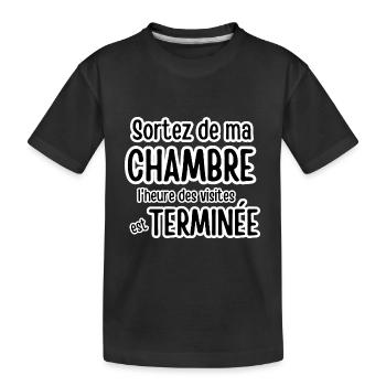 sortez de ma chambre - T-shirt bio Premium Enfant - noir - Devant