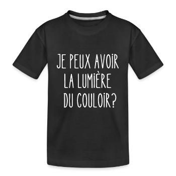 je peux avoir la lumière du couloir - T-shirt bio Premium Enfant - noir - Devant