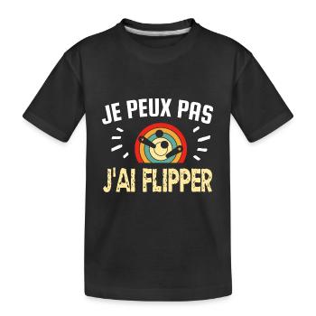 je peux pas j'ai flipper - T-shirt bio Premium Enfant - noir - Devant