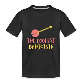 The Coolest Banjoista - Kids' Premium Organic T-Shirt - black - Front