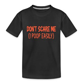 L'humour d'Halloween ne me fait pas peur, je fais caca facilement - T-shirt bio Premium Enfant - noir - Devant