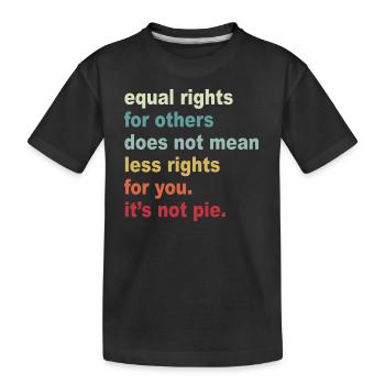 Equal Rights Graphic - Kids' Premium Organic T-Shirt - black - Front