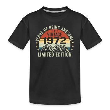 Cadeau pour Célébrer Votre Année de Naissance 1972 - T-shirt bio Premium Enfant - noir - Devant