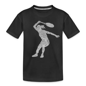 Tennisspielerin Fingerabdruck Tennis Mädchen - Kinder Premium Bio T-Shirt - Schwarz - Vorne