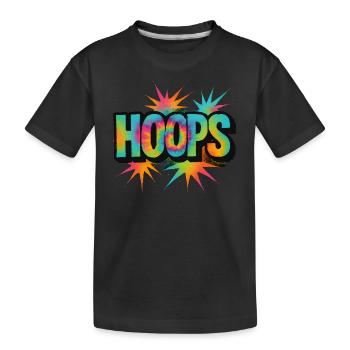 Hoops Basketball Sport Geschenkidee BBall - Kinder Premium Bio T-Shirt - Schwarz - Vorne