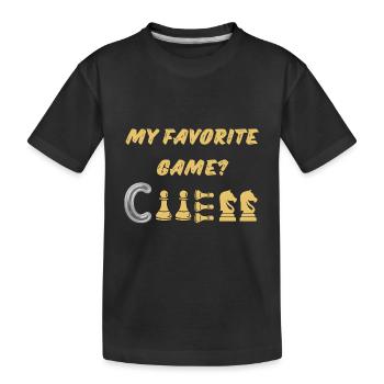 Cadeau d’échecs Jeu d’échecs Chemise Checkmate King - T-shirt bio Premium Enfant - noir - Devant