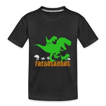 Notre Grand Frère Dinosaure Idée Cadeau - T-shirt bio Premium Enfant - noir - Devant