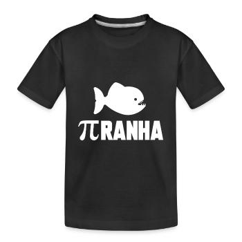 Piranha - Kinder Premium Bio T-Shirt - Schwarz - Vorne