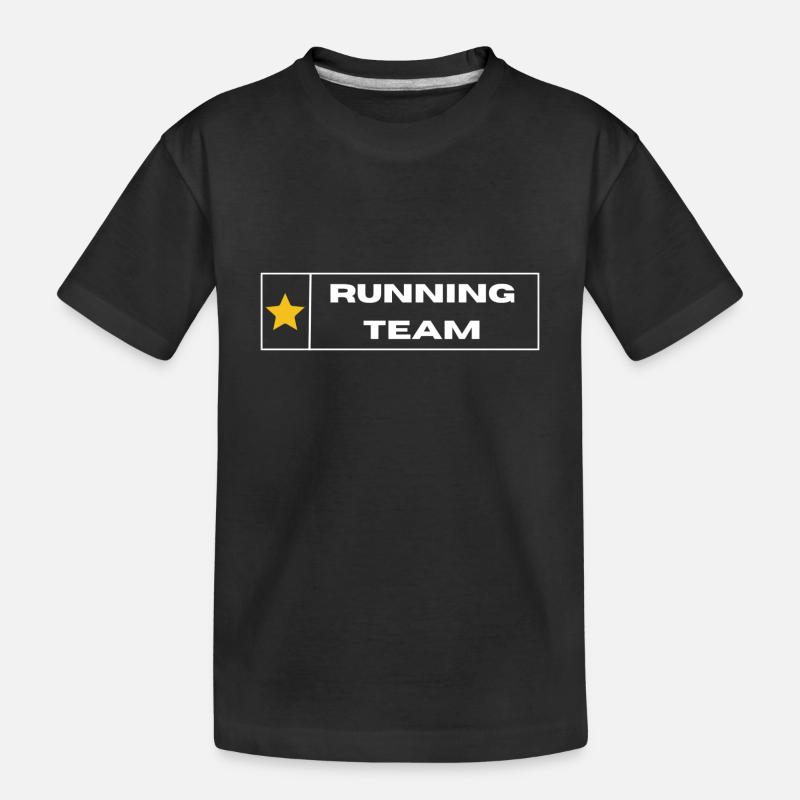 Running Team - Kinder Premium Bio T-Shirt - Schwarz