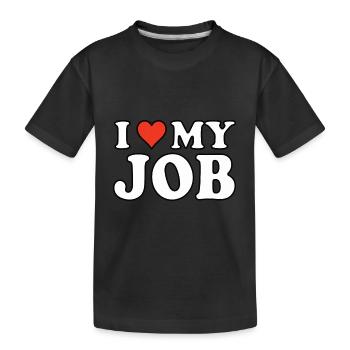 J’aime mon travail, j’aime mon travail - T-shirt bio Premium Enfant - noir - Devant