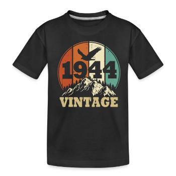 Vintage 1944 - Kids' Premium Organic T-Shirt - black - Front