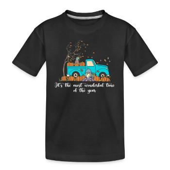 Herbst It's The Most Wonderful Time of The Year - Kinder Premium Bio T-Shirt - Schwarz - Vorne