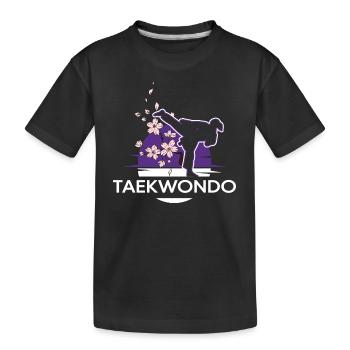 Allkampf Taekwondo-Girl TKD Tae-Kwon-Do - Kinder Premium Bio T-Shirt - Schwarz - Vorne