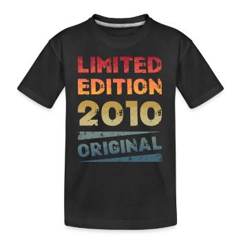 Limited Edition Birthday Party Vintage 2010 - Kids' Premium Organic T-Shirt - black - Front
