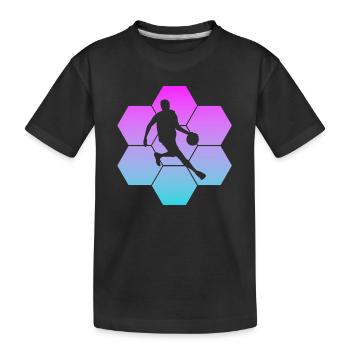 basketball streetball - Kinder Premium Bio T-Shirt - Schwarz - Vorne