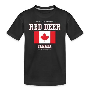 Red Deer - Kinder Premium Bio T-Shirt - Schwarz - Vorne