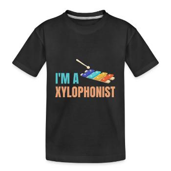 I'm a Xylophonist - Kids' Premium Organic T-Shirt - black - Front
