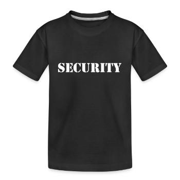 Security - Kids' Premium Organic T-Shirt - black - Front