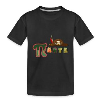 Pi Rate Mathematik Wissenschaft Geek Lustige Piraten Hut Pi Tag - Kinder Premium Bio T-Shirt - Schwarz - Vorne