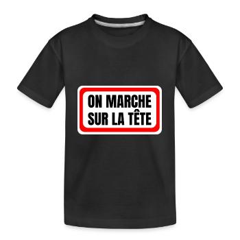 on marche sur la tête - T-shirt bio Premium Enfant - noir - Devant