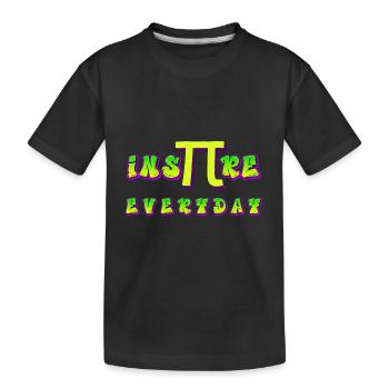 Inspire Everyday Pi Day 2023 Math Teachers - Kids' Premium Organic T-Shirt - black - Front