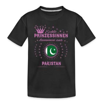 Prinessinnen kommen PAKISTAN - Kinder Premium Bio T-Shirt - Schwarz - Vorne