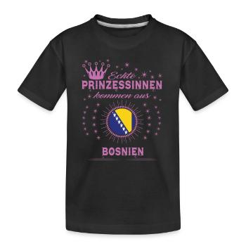 Prinzessinnen kommen aus BOSNIEN - Kinder Premium Bio T-Shirt - Schwarz - Vorne