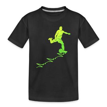 Football Heart Line Football Player Footballer - Kids' Premium Organic T-Shirt - black - Front