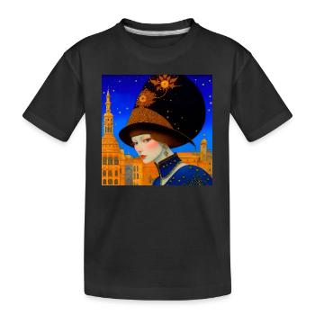 Personne fantastique en masque au carnaval vénitien - T-shirt bio Premium Enfant - noir - Devant