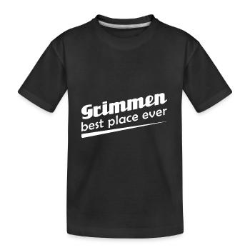 Grimmen - Stadt best place ever - Kinder Premium Bio T-Shirt - Schwarz - Vorne