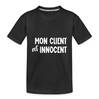 mon client est innocent - T-shirt bio Premium Enfant - noir - Devant