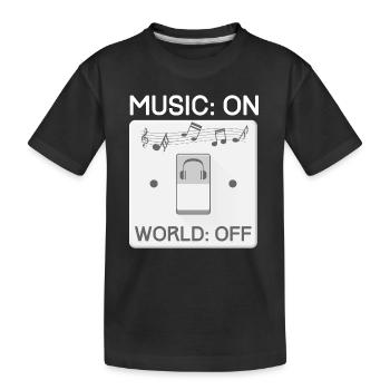 Musique ON OFF monde - T-shirt bio Premium Enfant - noir - Devant