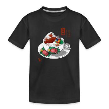 Frisian Tea Wave - Kids' Premium Organic T-Shirt - black - Front