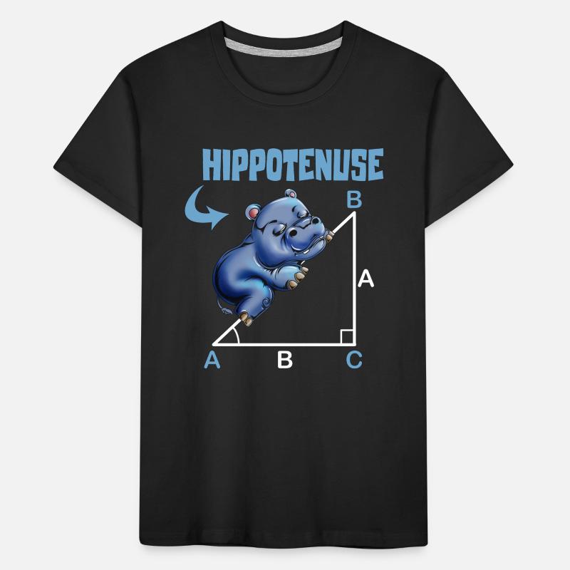 Math Hippotenuse Angular Function Hypotenuse Hippo Kids' Premium Organic T-Shirt