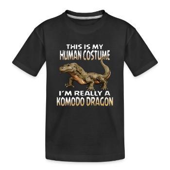 Costume de dragon Komodo dragon lézard réservoir lézard - T-shirt bio Premium Enfant - noir - Devant