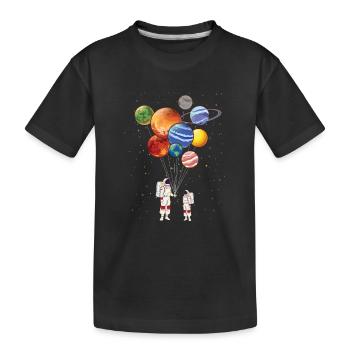 Planète Vaisseau spatial volant Spaceman Galaxy - T-shirt bio Premium Enfant - noir - Devant