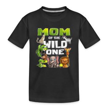 Motif animal Safari Mama de l’un Wild Kids B-Day - T-shirt bio Premium Enfant - noir - Devant