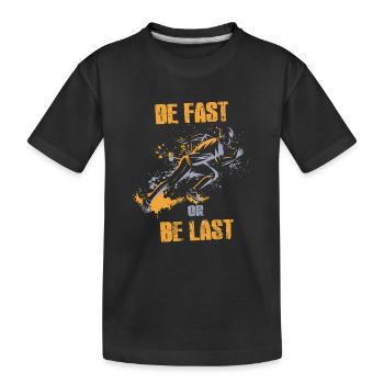 Race Marathon Runner Cross-Country Race Runner - Kids' Premium Organic T-Shirt - black - Front