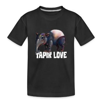 Tapir Bien-être animal Tapir Chers amoureux du tapir - T-shirt bio Premium Enfant - noir - Devant