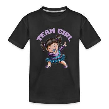Team Girl Daughter Granddaughter Baby Infant - Kids' Premium Organic T-Shirt - black - Front