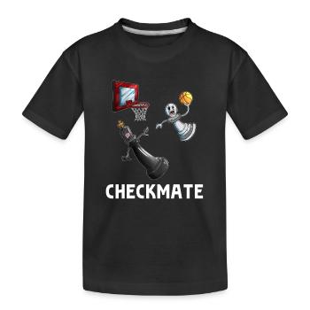 Basketball Dunking Bauer schlägt König Brettspiell - Kinder Premium Bio T-Shirt - Schwarz - Vorne