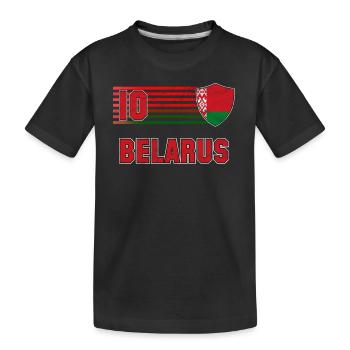 Weißrussland - Kinder Premium Bio T-Shirt - Schwarz - Vorne