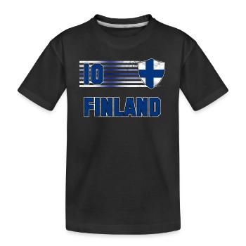 Finnland - Kinder Premium Bio T-Shirt - Schwarz - Vorne