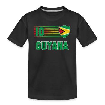 Guyana - Kinder Premium Bio T-Shirt - Schwarz - Vorne