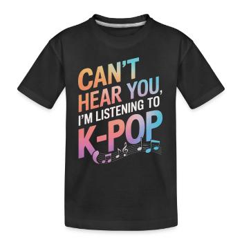 Musique K-Pop Pop Coréenne - T-shirt bio Premium Enfant - noir - Devant