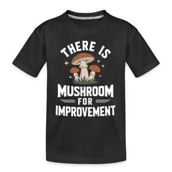 Pilz Pilze Funghi Champignon - Kinder Premium Bio T-Shirt - Schwarz - Vorne