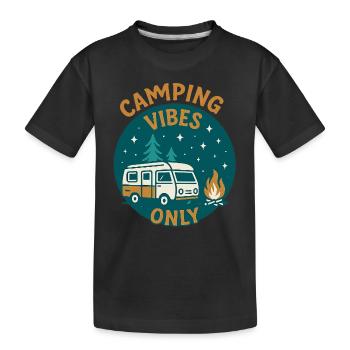 Camping Vibes Only - Leisure Design - Kids' Premium Organic T-Shirt - black - Front