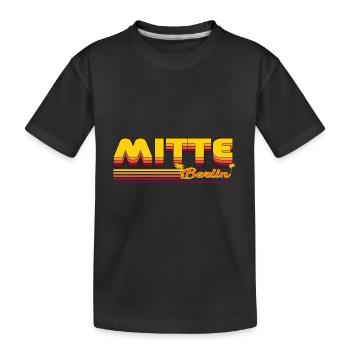 cooles Berlin Mitte Berliner Stadtteil Design - Kinder Premium Bio T-Shirt - Schwarz - Vorne