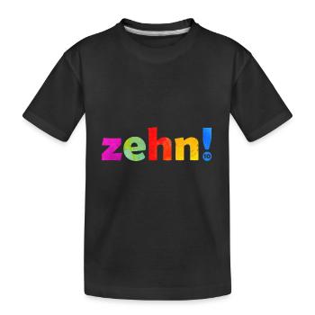 ZEHN 10 JAHRE JUNGE 10. GEBURTSTAG - Kinder Premium Bio T-Shirt - Schwarz - Vorne